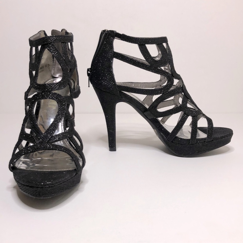 Black Shimmer heels